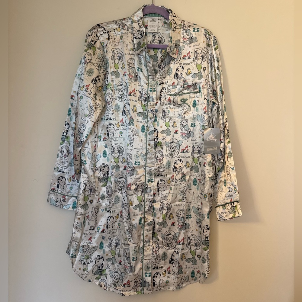 NWT Women's Disney Animators Collection Princess Long Sleep Shirt